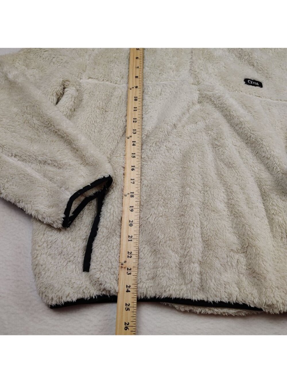 Zyia Active Cream Teddy Fleece 1/4 Zip Pullover Jacket Womens XL - Picture 12 of 12